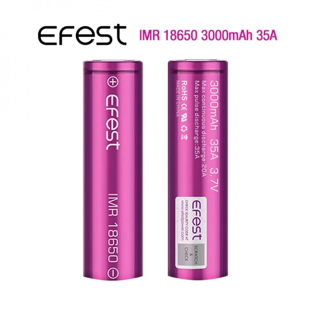 EFEST IMR 18650 3000mAh 35A FLAT TOP BATTERY EFEST IMR 18650 3000mAh 35A FLAT TOP BATTERY