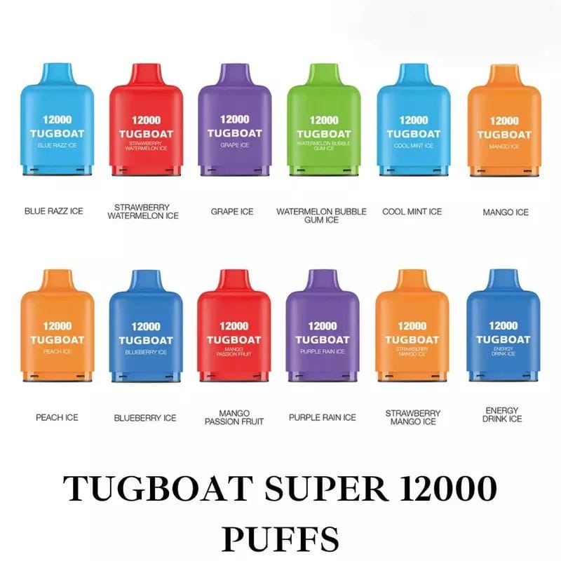Tugboat Super 12000 Puffs Disposable Vape 5% Nicotine best price in Dubai Tugboat Super 12000 Puffs Disposable Vape 5 Nicotine best price in Dubai